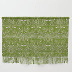 Playful Doodled Blooms Pattern - Green Wall Hanging Gallery Image 1