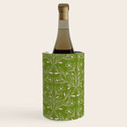 Playful Doodled Blooms Pattern - Green Wine Chiller Gallery Image 2