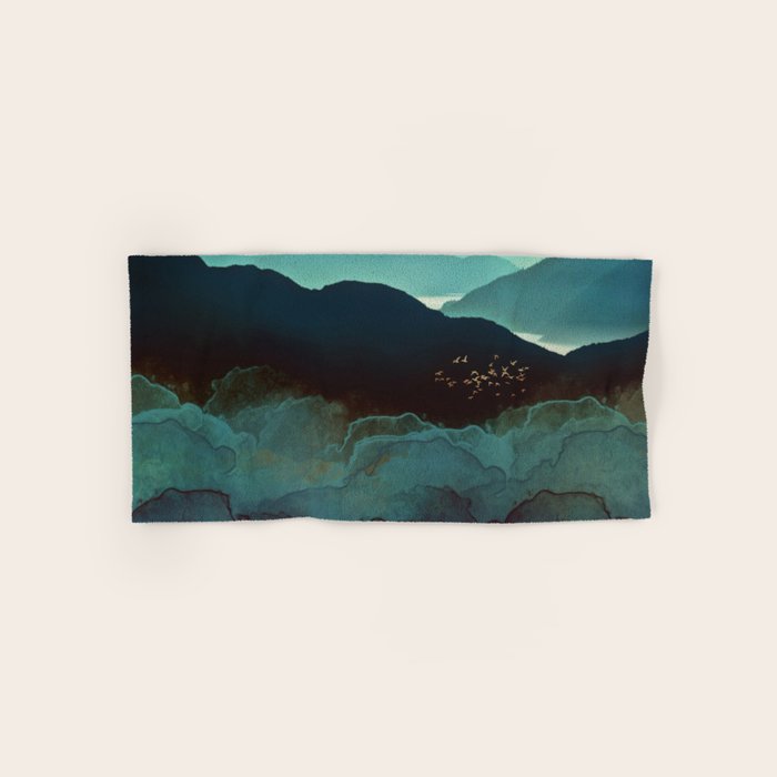 Indigo Mountains Bath Towel Gallery Image 1