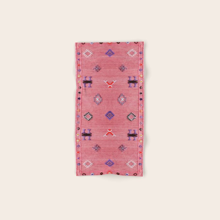 Lovely Pink Oriental Traditional Moroccan Handmade Printable Style  Bath Towel Gallery Image 1