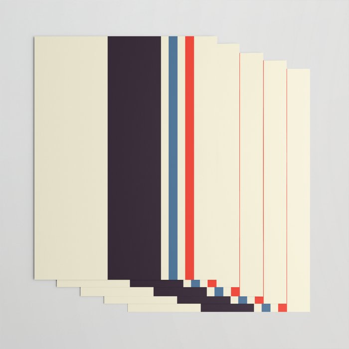 Classic Minimal Racing Car Retro Stripes - Furaribi Wrapping Paper Gallery Image 3