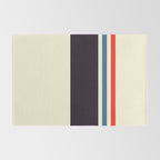 Classic Minimal Racing Car Retro Stripes - Furaribi Rug Gallery Image 2