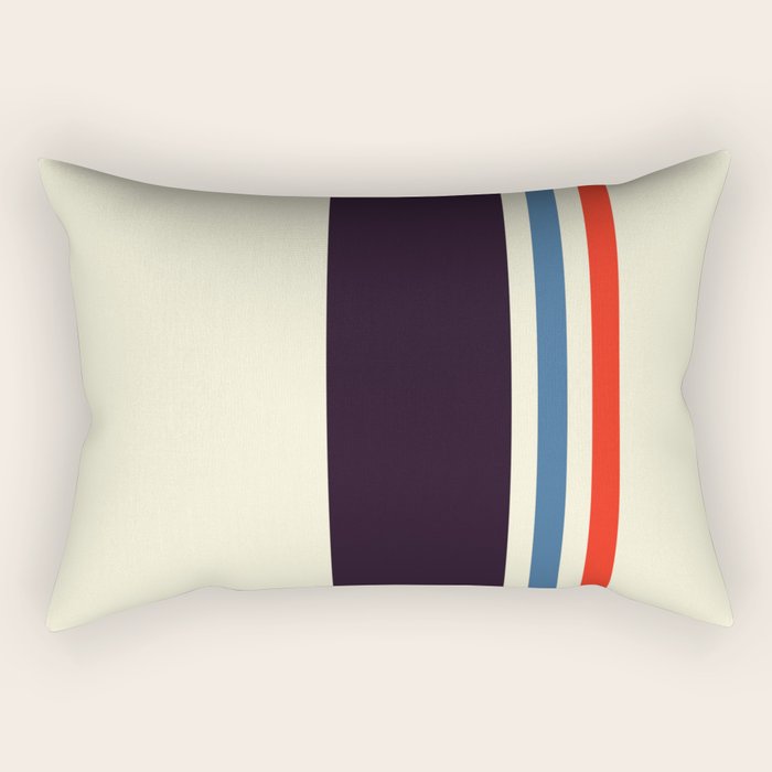 Classic Minimal Racing Car Retro Stripes - Furaribi Rectangular Pillow Gallery Image 1