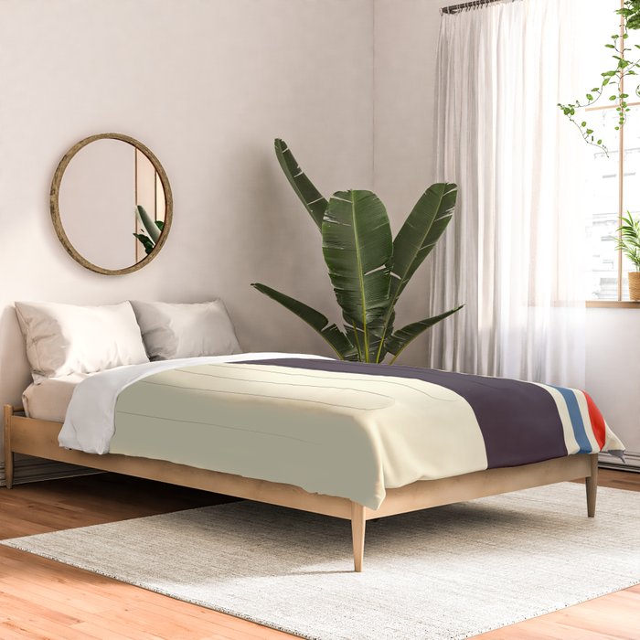 Classic Minimal Racing Car Retro Stripes - Furaribi Comforter Gallery Image 2