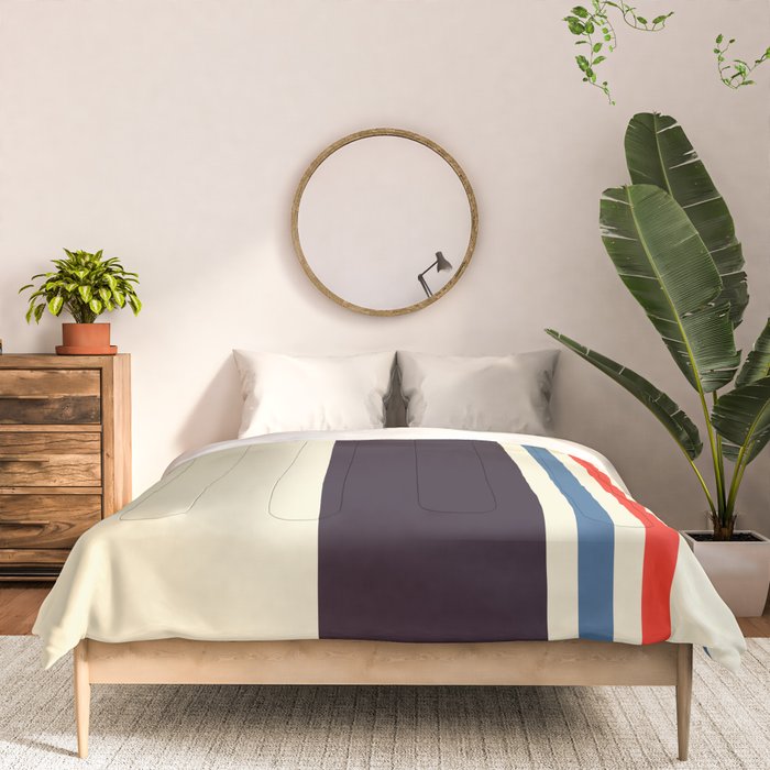 Classic Minimal Racing Car Retro Stripes - Furaribi Comforter Gallery Image 3