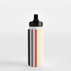 Classic Minimal Racing Car Retro Stripes - Furaribi Water Bottle Gallery Image 2