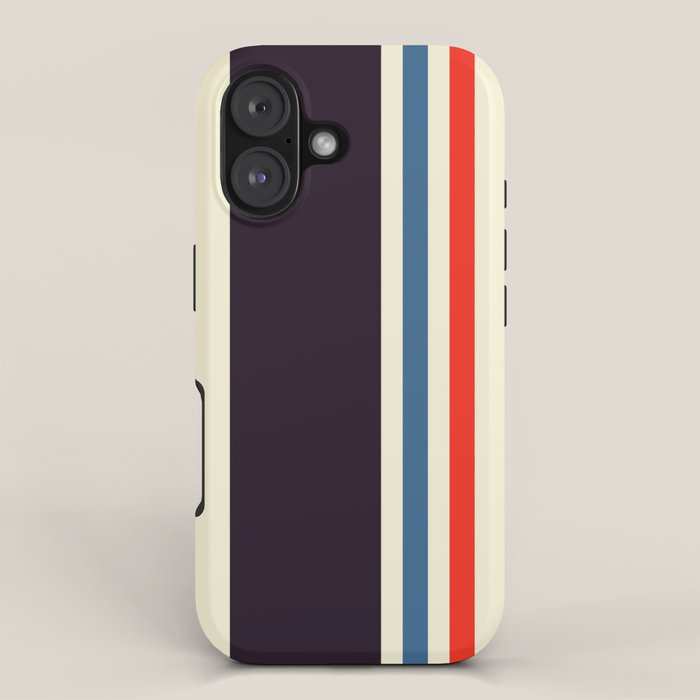 Classic Minimal Racing Car Retro Stripes - Furaribi iPhone Case Gallery Image 1