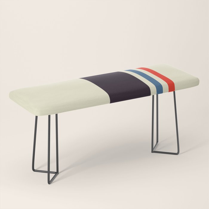 Classic Minimal Racing Car Retro Stripes - Furaribi Bench Gallery Image 1