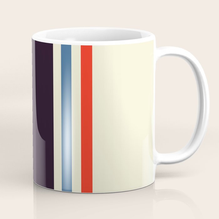 Classic Minimal Racing Car Retro Stripes - Furaribi Coffee Mug Gallery Image 1