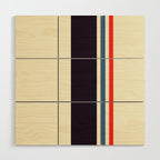 Classic Minimal Racing Car Retro Stripes - Furaribi Wood Wall Art Gallery Image 1
