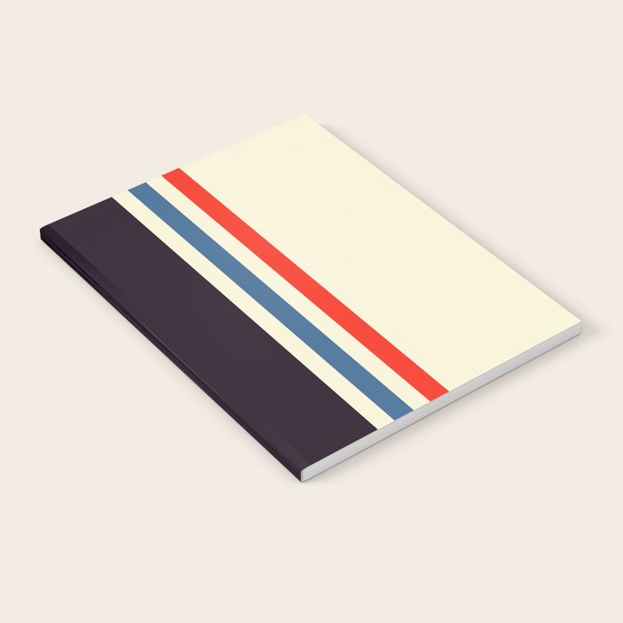 Classic Minimal Racing Car Retro Stripes - Furaribi Notebook Gallery Image 2