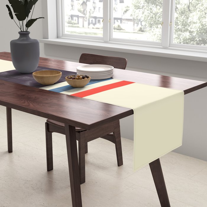 Classic Minimal Racing Car Retro Stripes - Furaribi Table Runner Gallery Image 2