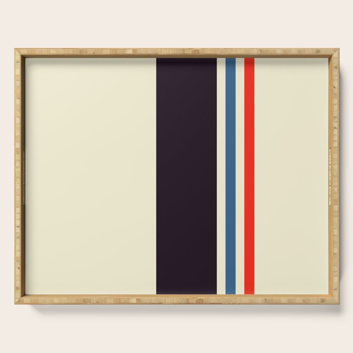 Classic Minimal Racing Car Retro Stripes - Furaribi Serving Tray Gallery Image 1