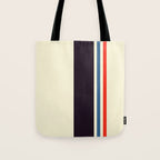 Classic Minimal Racing Car Retro Stripes - Furaribi Tote Bag Gallery Image 1