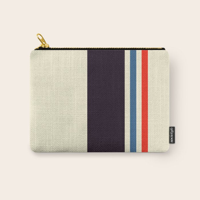 Classic Minimal Racing Car Retro Stripes - Furaribi Carry All Pouch Gallery Image 1