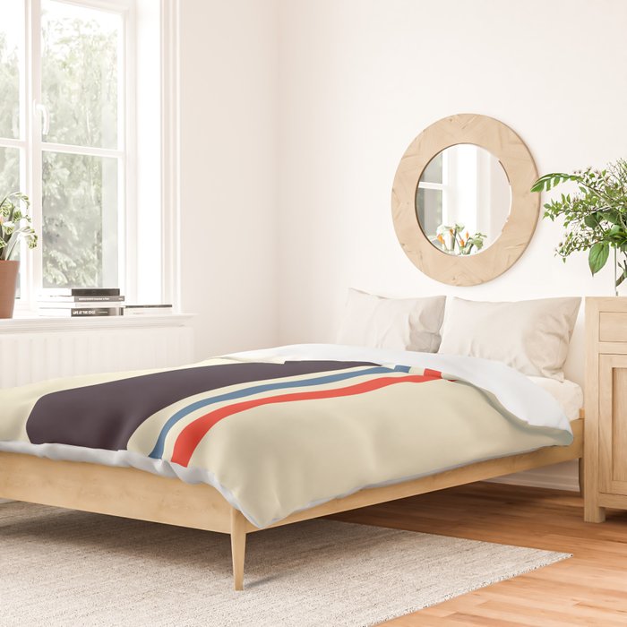 Classic Minimal Racing Car Retro Stripes - Furaribi Duvet Cover Gallery Image 2