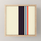 Classic Minimal Racing Car Retro Stripes - Furaribi Mini Art Print Gallery Image 1