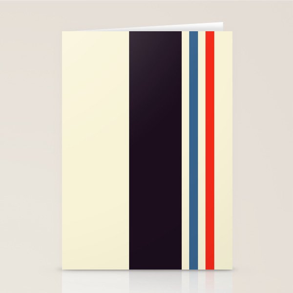 Classic Minimal Racing Car Retro Stripes - Furaribi Stationery Card Gallery Image 2