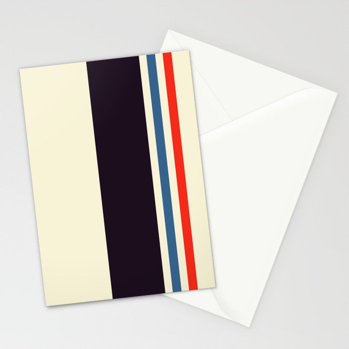Classic Minimal Racing Car Retro Stripes - Furaribi Stationery Card Gallery Image 2