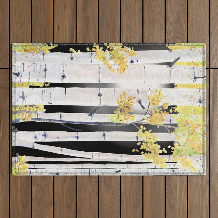 Birch Tree Outdoor Rug Gallery Image 1