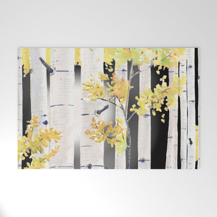 Birch Tree Welcome Mat Gallery Image 1