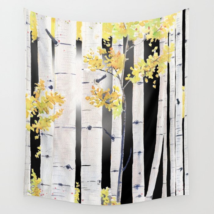 Birch Tree Wall Tapestry Gallery Image 4