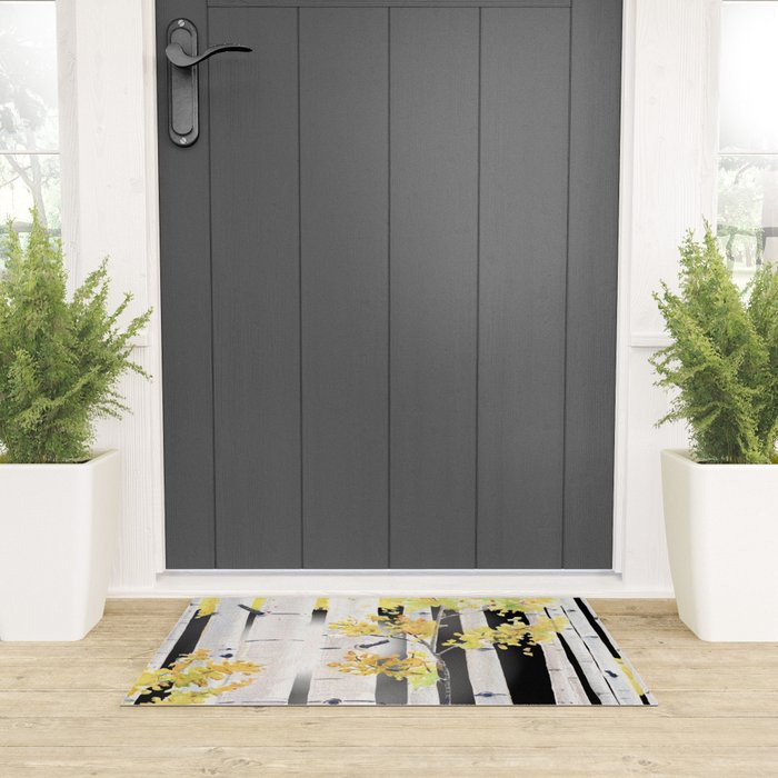 Birch Tree Welcome Mat Gallery Image 3