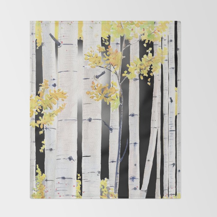 Birch Tree Throw Blanket Gallery Image 2