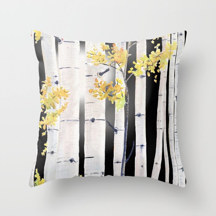 Birch Tree Throw Pillow Gallery Image 6