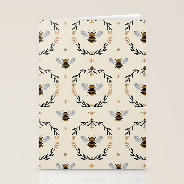 Ode to the Bumblebee (in cream) Stationery Card Gallery Image 2