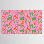 Vintage christmas deer animal art pattern Tablecloth Gallery Image 2