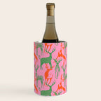 Vintage christmas deer animal art pattern Wine Chiller Gallery Image 2
