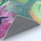 Dreamy Mixed Media Collage Painting with Sequins and Glitter Rug Gallery Image 4