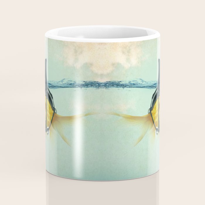 Brilliant DISGUISE - Goldfish with a Shark Fin Coffee Mug Gallery Image 4