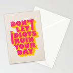 Don't let idiots ruin your day - typography Stationery Card Gallery Image 2