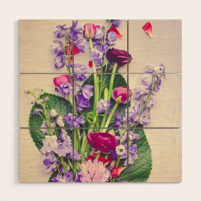 Summer Flowers Wood Wall Art Gallery Image 1