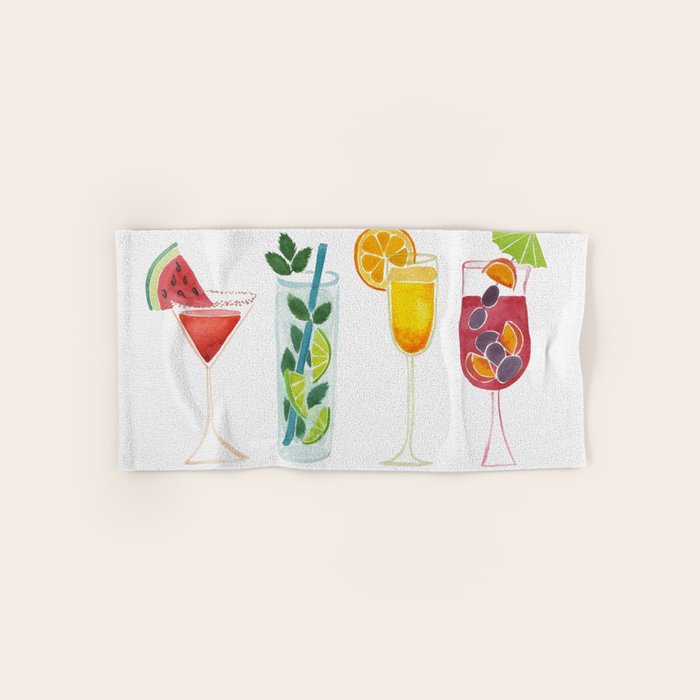 Summer Cocktails Bath Towel Gallery Image 1