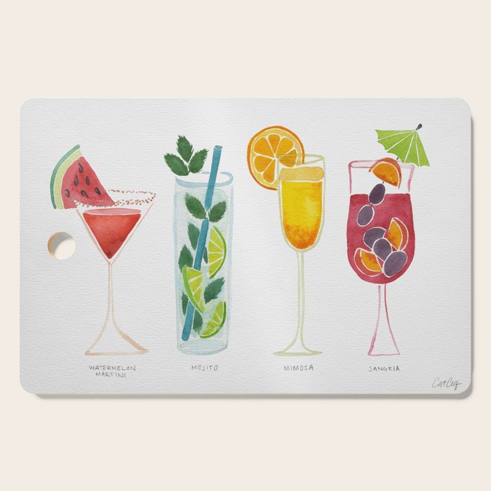 Summer Cocktails Cutting Board Gallery Image 1