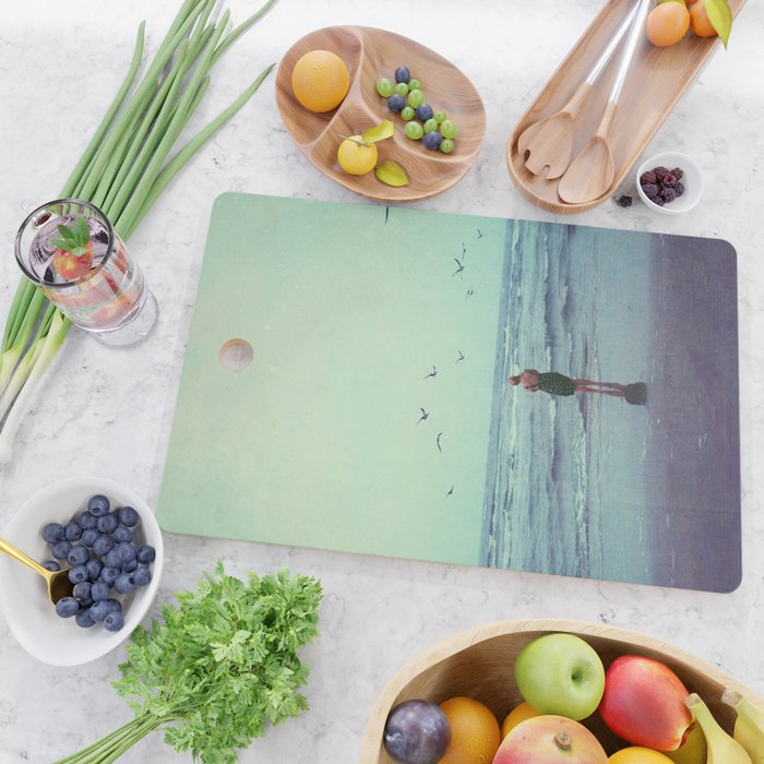 Woman on the Beach Cutting Board Gallery Image 2