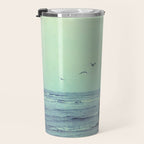 Woman on the Beach Travel Mug Gallery Image 3