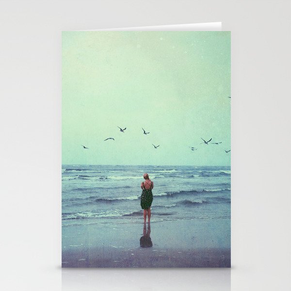 Woman on the Beach Stationery Card Gallery Image 2