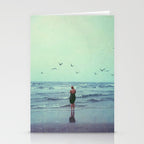 Woman on the Beach Stationery Card Gallery Image 2