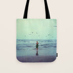 Woman on the Beach Tote Bag Gallery Image 1