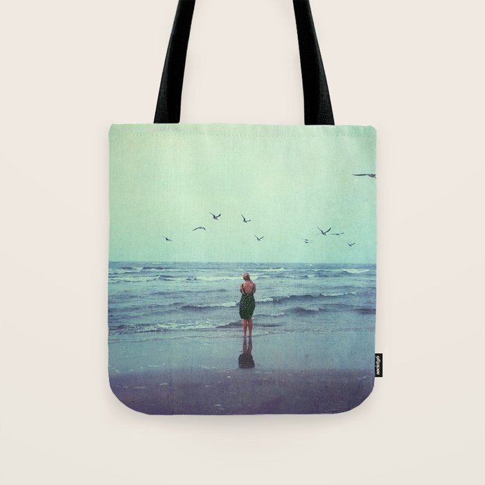 Woman on the Beach Tote Bag Gallery Image 1