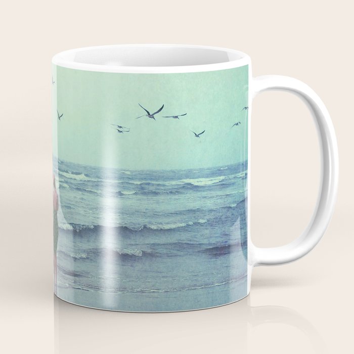Woman on the Beach Coffee Mug Gallery Image 1