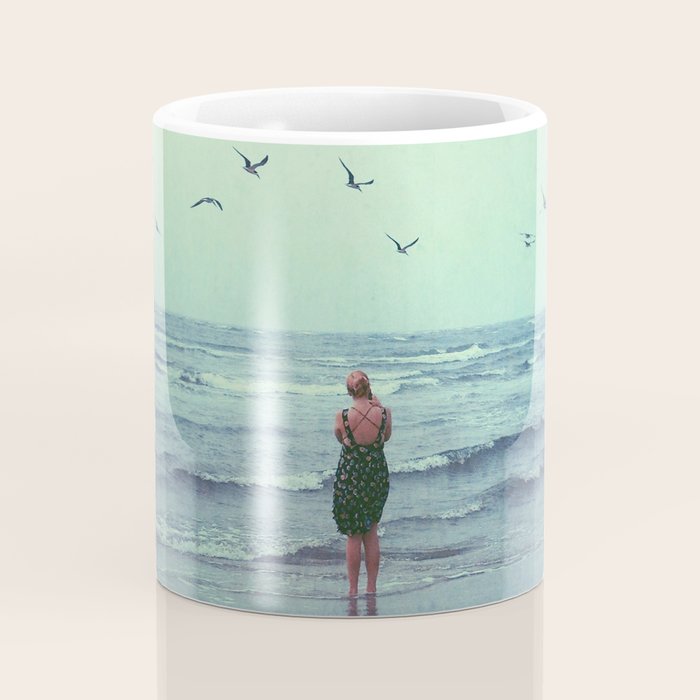 Woman on the Beach Coffee Mug Gallery Image 4