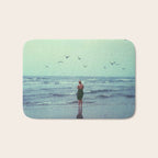 Woman on the Beach Bath Mat Gallery Image 1