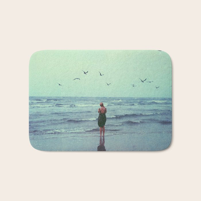 Woman on the Beach Bath Mat Gallery Image 1