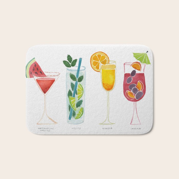 Summer Cocktails Bath Mat Gallery Image 1