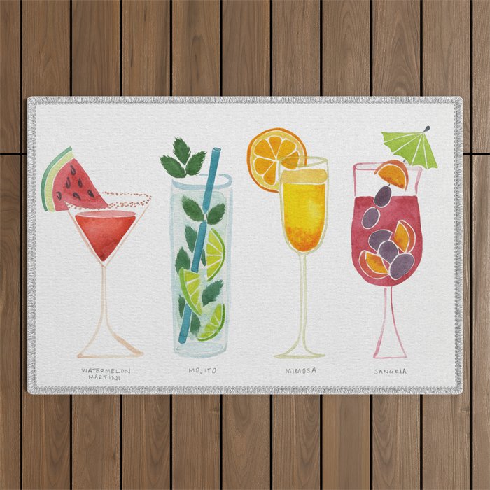 Summer Cocktails Outdoor Rug Gallery Image 1